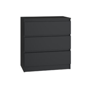 komoda 3 szuflady czerń 4
