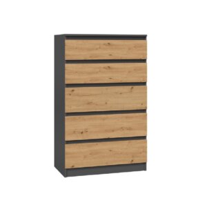 komoda 5 szuflad antracyt artisan