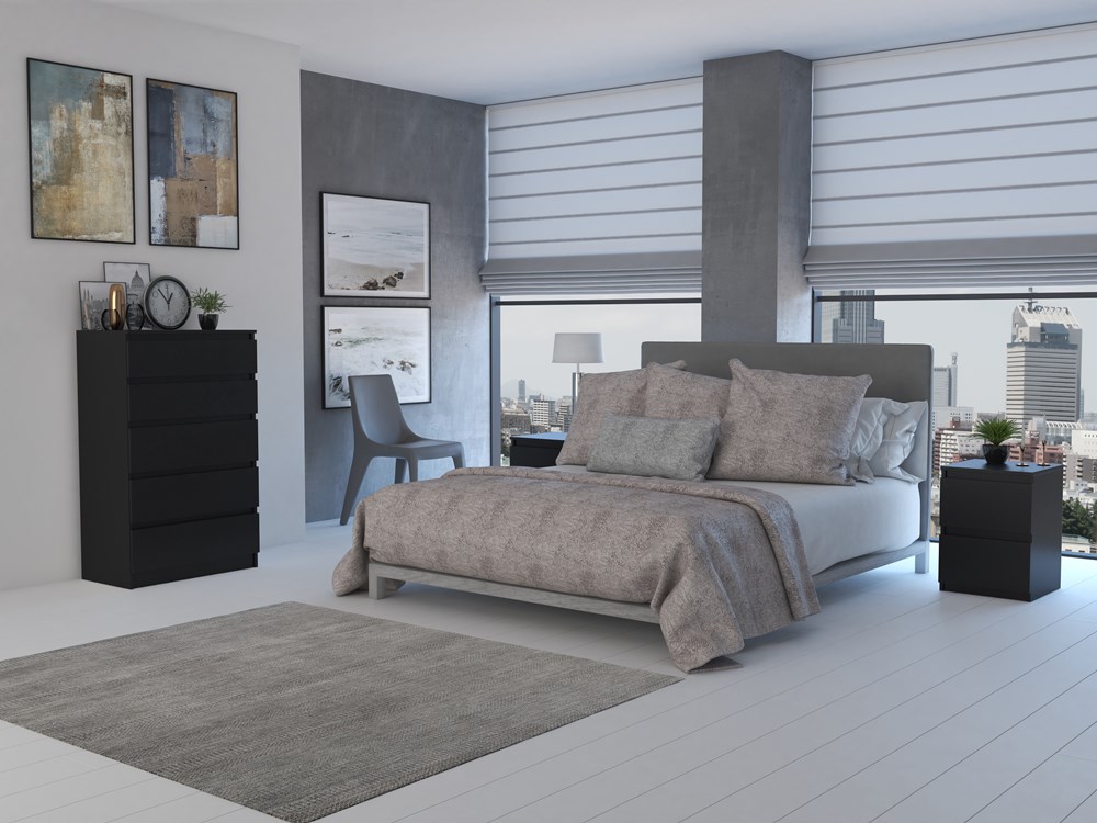 komoda 5 szuflad czarna 5 komoda 5 szuflad czarna